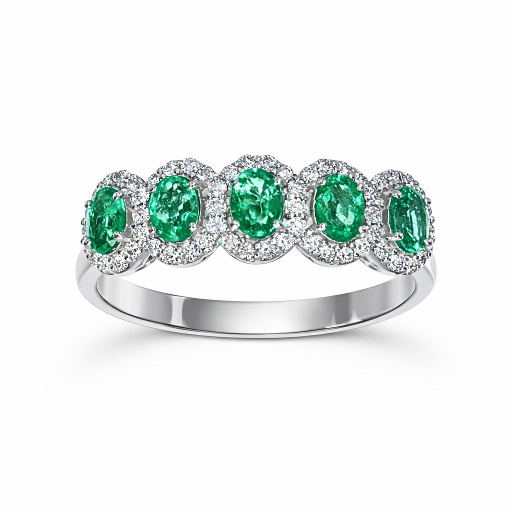 Anello con Smeraldi e Diamanti