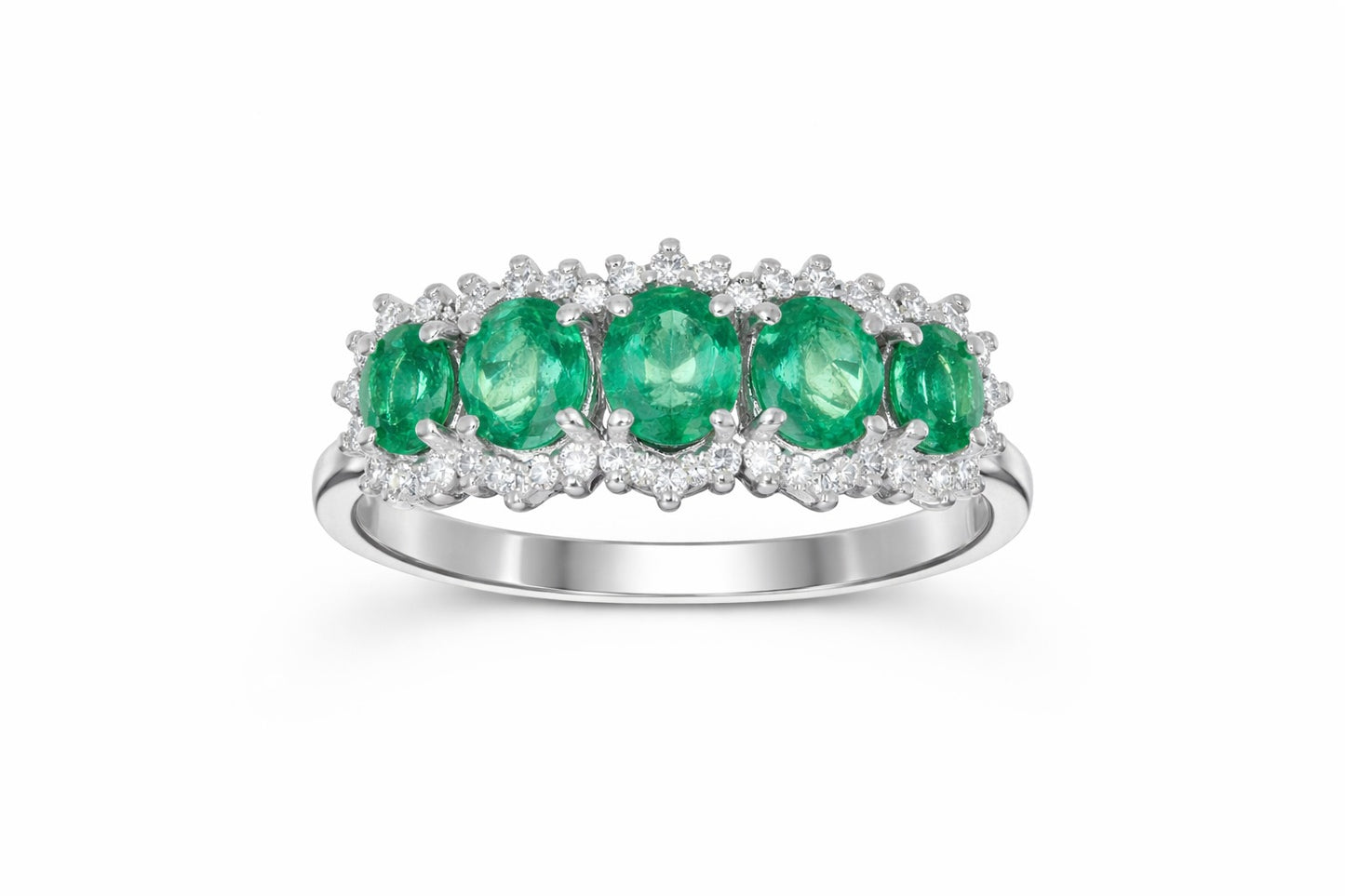 Anello con Smeraldi e Diamanti