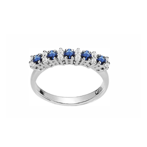 Anello a 5 Zaffiri