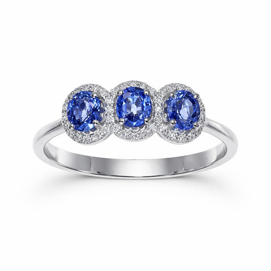 Anello con Zaffiri e Diamanti