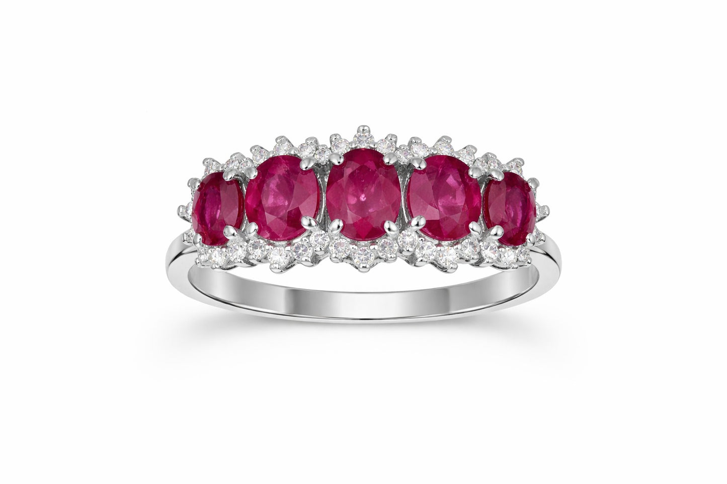 Anello con Rubini e Diamanti