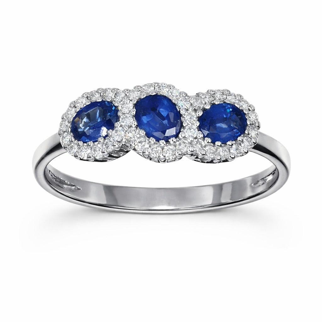 Anello con Zaffiri e Diamanti