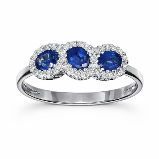 Anello con Zaffiri e Diamanti